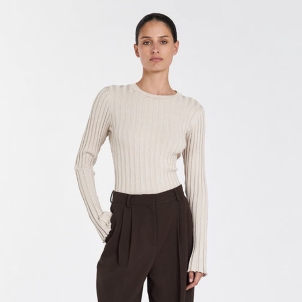DISSH Ada Long Sleeve Top in Stone | Size L